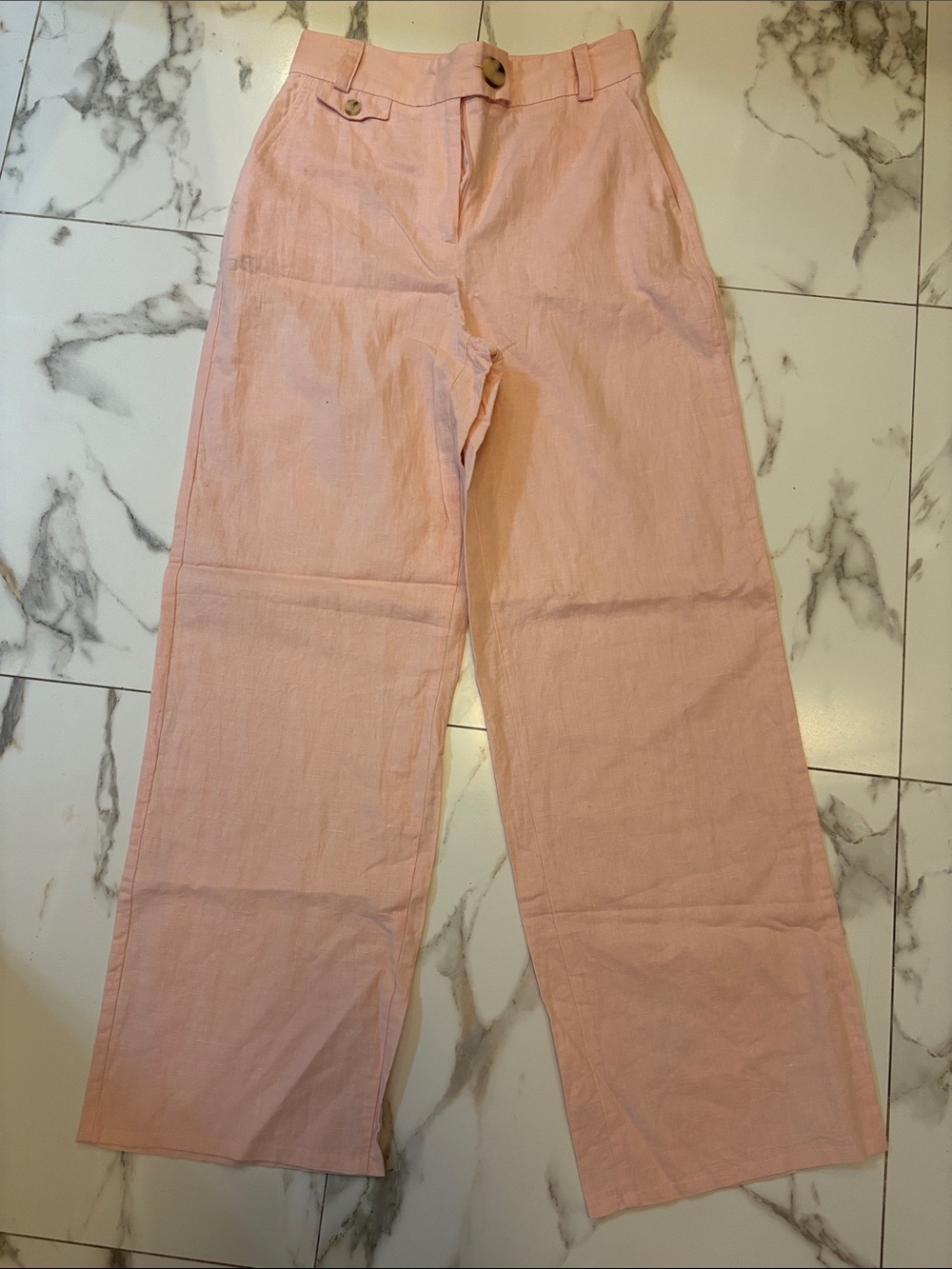 Zara Light Pink Straight Leg Pants
